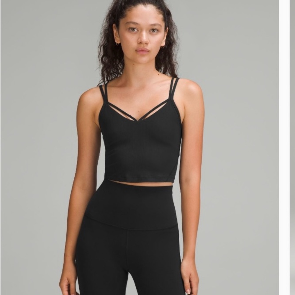 Black Strappy Crop Top